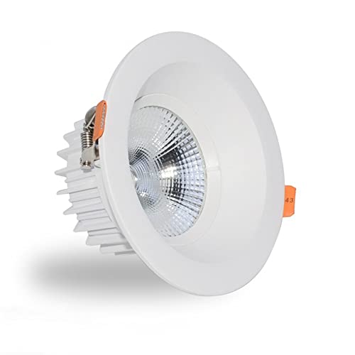 Sxxrdz Spot encastrable au Plafond 5W Spotlight, Blanc Chaud 3000K 80mm Trou coupé Panneau Rond Applique Murale Wash, downlighters à économie d'énergie Coupe-feu, luminaires de décoration de Salle de Cover