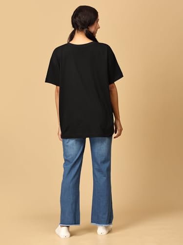 Image of The Mom Store Mom T-Shirt | Cotton | Pre and Post Pregnancy | Quirky Statements | Comfortable | Oversized