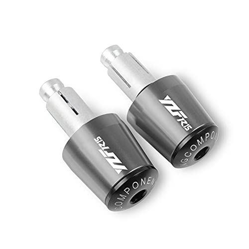 Poignées de guidon et embouts gris pour Yamaha YZF R15 de 2008 à 2020