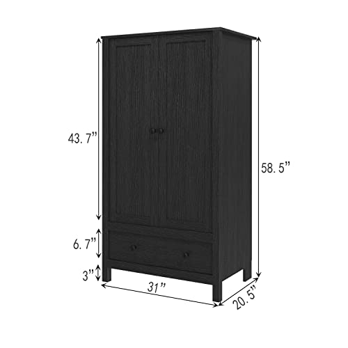 Panana I102 2 Door Wardrobe, Armoire With Drawer For Bedroom  thumb #1
