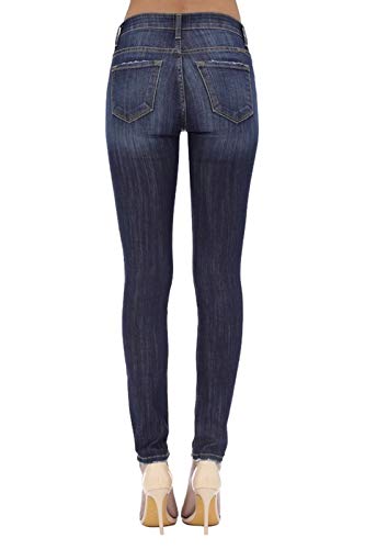 Kan Can Women's Denim-Blue Five Pocket Basic Mid Rise Super Skinny Jeans4