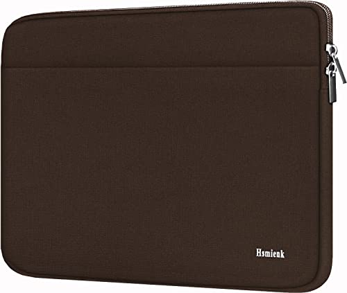 Image of Laptop Sleeve Bag 15.6 inch, Shockproof Protective Notebook Case with Accessory Pocket, Briefcase Carrying Laptop Sleeve for 15.6 inch HP, ASUS, Dell, Lenovo, Acer -Coffee