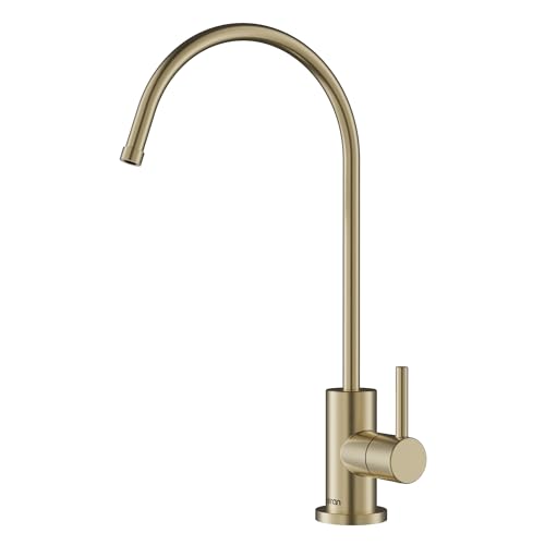 Karran Kestrel Single-Handle Filtered Water Faucet in Bronze 100% Lead-Free Brass RO/Filtration System Ready 360 High-Arc Spout Spot-Free Finish Beverage Faucet (Spot Free Champagne Bronze)