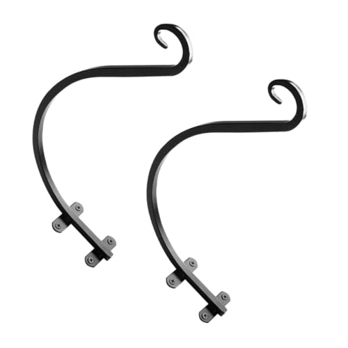 BESPORTBLE 2 Juegos Soporte Para Plantas De Interior Ganchos De Plantas Estante De La Planta Tapices Gancho Para Plantas De Jardin Poseedor Maceteros Junta Artificial Cochera Planchar Black