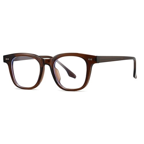 Image of AIEYEZO Fashion Blue Light Glasses for Women Men Retro Anti-Blue Light Eyeglasses TR90 Square Frame Computer Glasses