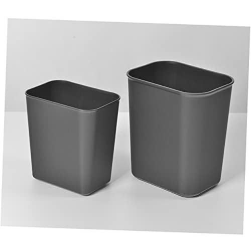 Caneca de basura pequeña negra rectangular de plástico miniatura 6