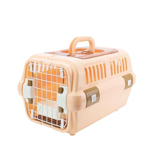 クレート 小型犬用 2サイズ 天窓付き ツードア 猫 キャリー 犬 小動物 ペット ゲージ ハードー 取っ手付き 室内用ハウス 大きめ 持ち運び 航空輸送ボックス 旅行 通院 防災 簡単組立 犬ケース