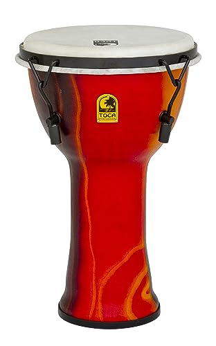 Djembé Toca SFDMX-9F rouge 9 pouces pour l'apprentissage des percussions