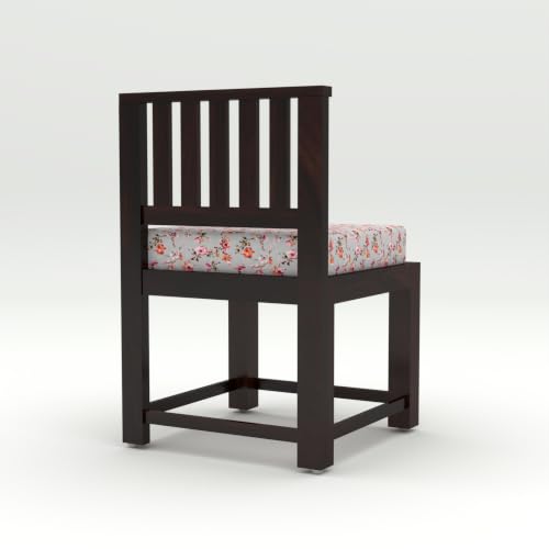 Image of Solid Sheesham Wood Dining Chair Set of 2 | Wooden Arm Chairs with Cushion | Living Room Chair | Dining Table Chair | Modern Wooden Furniture