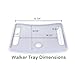 Essential Medical Supply Molded Walker Tray with Cup Holder - Perfect for Mobility and Transport, Fits Most Walkers and Provides Convenient Tray for Almost Any Folding Walker