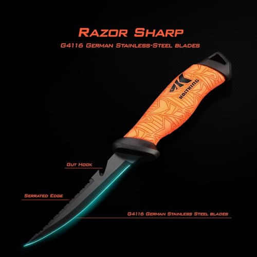 image for KastKing Speed Demon Pro Fillet Knife - Razor Sharp G4116 German Stain
