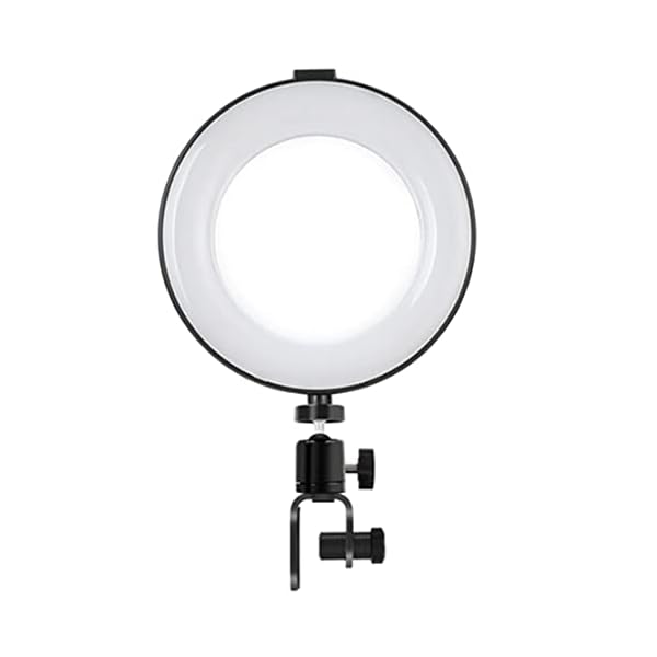 Alliteqwe Ringlicht Laptop Videokonferenzleuchte mit Clip & Stativ Clip-on Beleuchtung – Bild 4