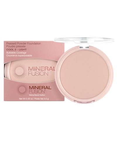 Mineral Fusion Pressed Powder Foundation, Cool 2, 0.32 Ounce (Pack of 1) Packaging May Vary