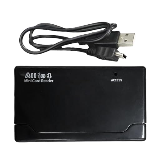 Memory Card Reader for Computer, USB Camera, 2.72x1.5x0.43 inches Six Slot Portable Adapter for Flash Drives, File Transfer, Laptop Expansion and Travel...