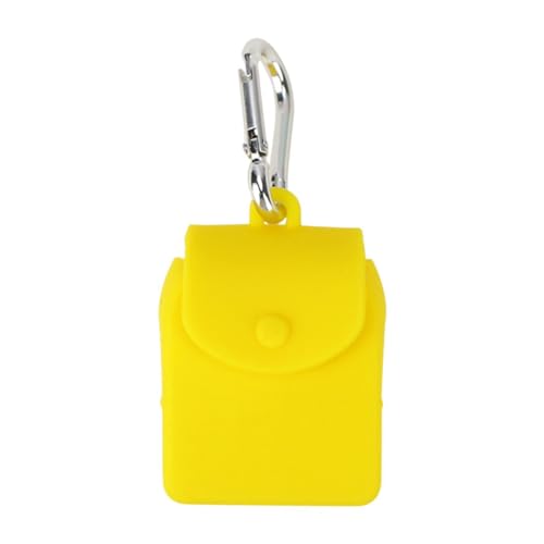 Bolsa para bolso, bolsa de silicona de grado alimenticio con mosquetón, bolsa de almacenamiento colgante para llaves, pajitas de silicona, bolsa de cambio compacta, organizador de viaje ligero