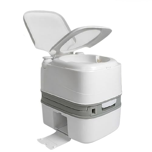 AACV ポータブルトイレ 水洗 ピストンポンプ方式 24L 簡易トイレ 非常用トイレ 災害用トイレ 介護用 防災 トイレ 介護 高齢者・妊婦用 夜間用防臭ポータブルトイレ|アウトドア・キャンピングカー・車中泊用 (ポータブル移動式トイレ 24L) [並行