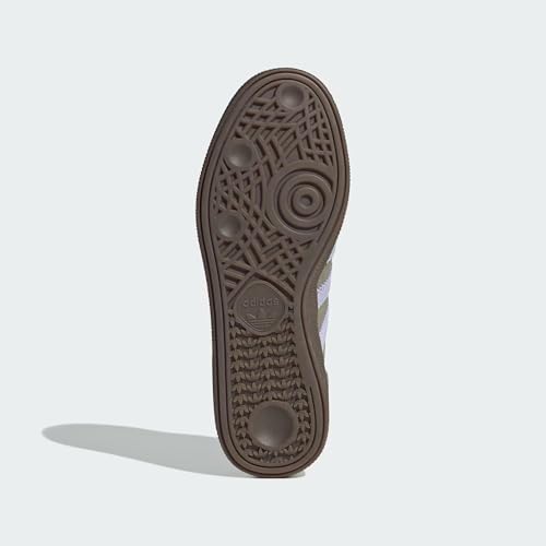 Image of adidas Handball Spezial Women's Shoes, Focus Olive /Violet Tone /Gum, Size 6.5