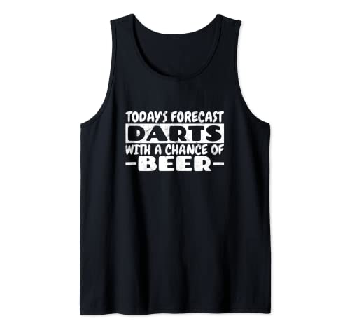 Today's Forecast Darts With A Chance Of Beer Dardos Camiseta sin Mangas