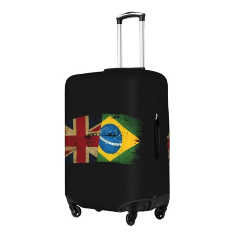Travel Luggage Cover Brazilian Britain Flag Fashion Washable Baggage Suitcase Protector Fit For Luggage Medium2