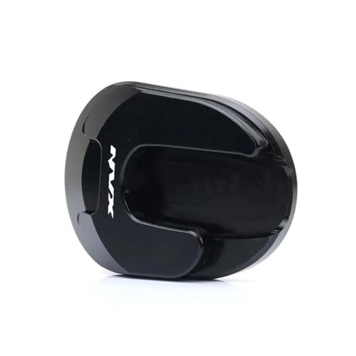 Seitenständer Motorrad-Seitenständer-Auflage Für Yamaha NMAX Aerox NVX155 Aerox155 NVX 155 NMAX155 CNC-Seitenständer-Verlängerungsplatte Verlängerungspolster(SCHWARZ 1)