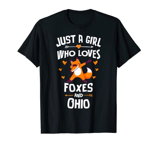 Just A Girl Who Loves Foxes And Ohio abbigliamento regali per figlia, fidanzata, sorella e lei per Natale e compleanno.