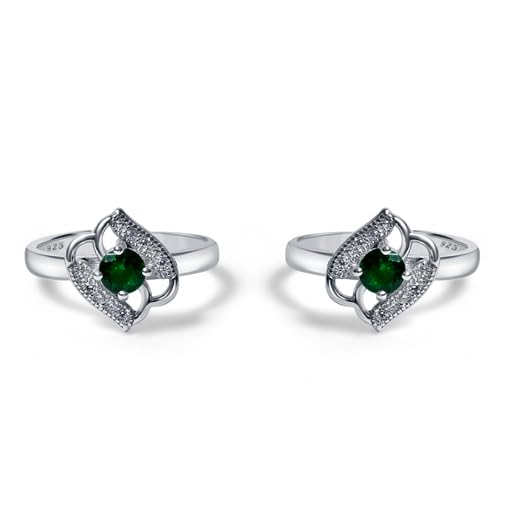 raajraani Pure 925 Sterling Silver Toe Ring for Women | Vibha Sterling Silver Toe Ring | Rhodium Finish, Zirconia | Gift for Her (4 gms)-picture-48