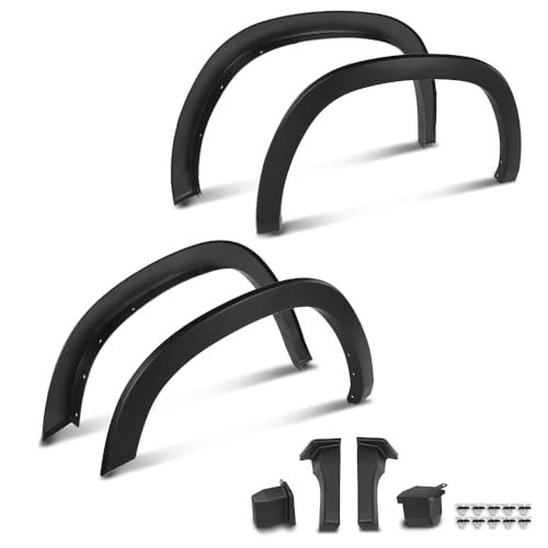 ANDPLAY Fender Flares 4PCS Compatible with Dodge Ram 1500 2019 2020 2021 2022 2023 2024 Not Fit 1500 Classic & Rebel & TRX Models Black