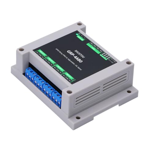 Industrial with Opto-Coupler Isolation GPIO Relay 3-24V Level Control 5-32V Power Supply with ABS DIN Rail Housing High and Low Level Dual Mode (4-Channel Relay)