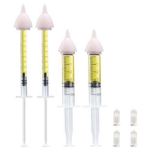 Pet Nursing Bottle, Nursing Bottle Kits, Kitten Bottle Feeding Kit, Fit for Feeding Newborn Puppies, Kitten, with 6 Replacement Nipple for Nursing Puppy Milk