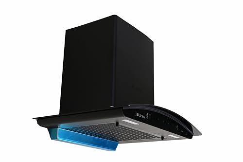 Image of Elisa Kiwi Chimney | Touch Control Kitchen Hood with Modern Black Design | 1200 m /h Suction Power | i-Smart Technology | Stainless Steel Filter | Silent Operation (KIWI 60)