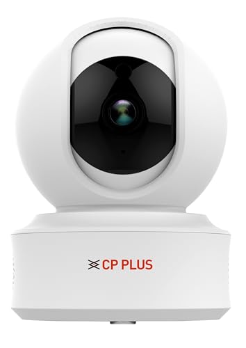 CP PLUS 2MP FULL HD Smart Wi-Fi CCTV Camera for Home | 360° Pan & Tilt | CTC Cyber Secure Tech | Supports LAN | View & Talk | Smart Detection Suite | 