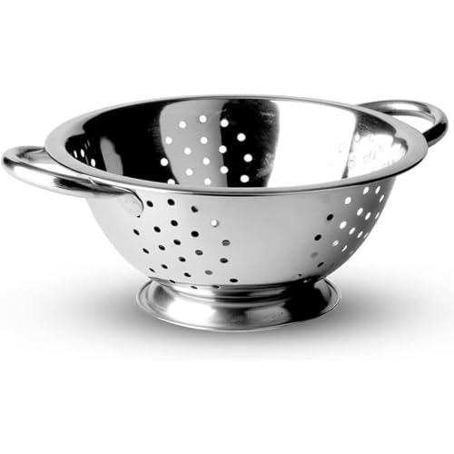 PARENCE.- Passoire Double Anse en Acier Inoxydable - Tamis de Cuisine 24cm de Diamètre - Polyvalent, Argenté