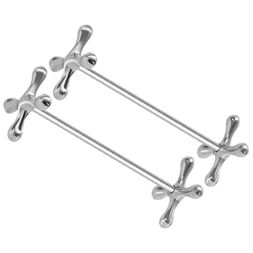 IMIKEYA 2個 多機能箸置き 卓上スプーンレスト兼用 メタル製フラットウェ ルダー 食卓清潔保持 おしゃれで便利なカトラリースタンド