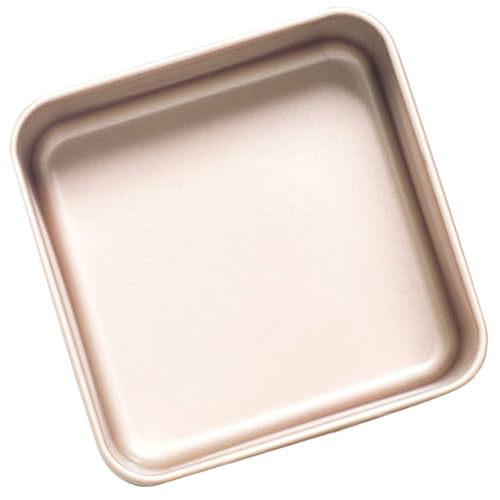 SHINEOFI Molde Cuadrado para Hornear 21x21x8 Cm de Acero Inoxidable Antiadherente Resistente al Calor, Bandeja Práctica para Pasteles, Panes y Muffins, Utensilio de Cocina para Repostería