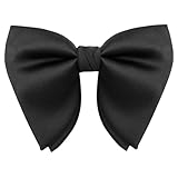 LHXzizizi Oversized Bow Ties for Men, Adjustable Pre Tied Mens Bow Tie, Tuxedo Bowties Men for Wedding Party Graduation Proms (Black)