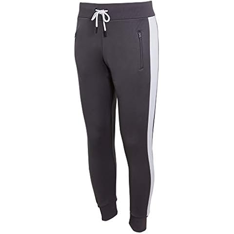 Men's NY Deluxe Edition Penal Jogging Bottom Joggers Sweat Pants Gym Workout Ribbed Cuffed Ankle Fleece Casual Track Jogging Bottom UK Size S-2XL (Steel Grey, Large) Cover