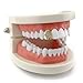 Hip Hop Fashion Single Cap - Golden or Silver Top Tooth Mouth Teeth Plain for Party Accessories