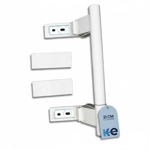 ANAKEL HOME Poignée de rechange 7430668 compatible avec réfrigérateur Liebherr, poignée de réfrigérateur | Inclus 2 capuchons décoratifs, couleur blanche, 21 cm