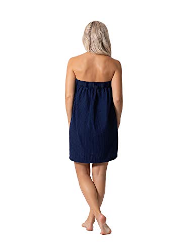 Image of Turkish Linen Women's Waffle Spa Body Wrap with Adjustable Closure