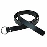 Mythrojan O-Ring Medieval Leather Viking Belt: LARP SCA Warrior Gothic Renaissance