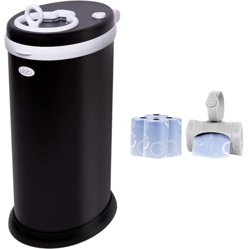 Contenedor metálico para pañales con dispensador y recargas miniatura 1