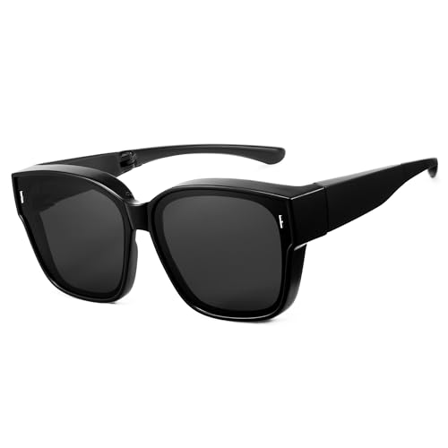 Cyxus Polarized Folding Sunglasses Fit Over Glasses for Nearsighted People UV Protection Driving Sunglasses P11283