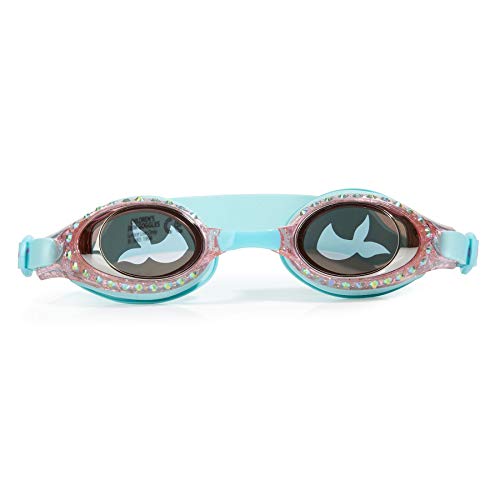 Bling 2O Kids Swimming Goggles - Swim Goggles for Girls - Anti Fog, No Leak, Non Slip, UV Protection with Hard Travel Case - 8+ (Blue Mermaid)