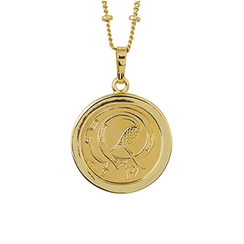 American Coin Treasures Pendant Irish Half Penny Coin Necklace- Saturn Style 18+3 Inch Extender Chain- Goldtone Bezel- Harp Obverse Side3