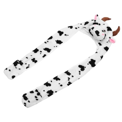 Hemoton 1pc Stylish Cartoon Plush Hat Ear Protection and Gloves Warm Winter Accessory for Outdoor Activities for Family and Friends during Holidays