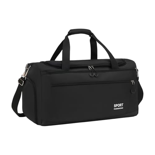 Große Kapazität Sporttasche, Vielseitige Reisetasche Schwimmtasche Fitnesstasche mit Schuhfach, Geeignet für Geschäftsreisen, Urlaub, Camping, Fitness, Schwarz 51x25x29cm Große Kapazität Sporttasche, Vielseitige Reisetasche Schwimmtasche Fitnesstasche mit Schuhfach, Geeignet für Geschäftsreisen, Urlaub, Camping, Fitness, Schwarz 51x25x29cm