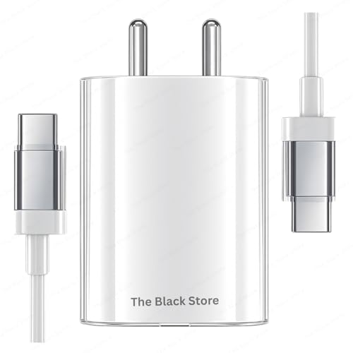 Image of The Black Store Original 45W Fast Charger and USB-C Cable Compatible with Nothing Phone 2a High-Speed Power Adapter Set for Quick Charging