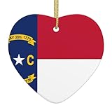 North Dakota Flagge, bedruckt, Keramik, Weihnachtsdekoration, 7,4 cm, perfekt für Fensterbänke, Kamine und Wohnzimmer, Ferienwohnkultur