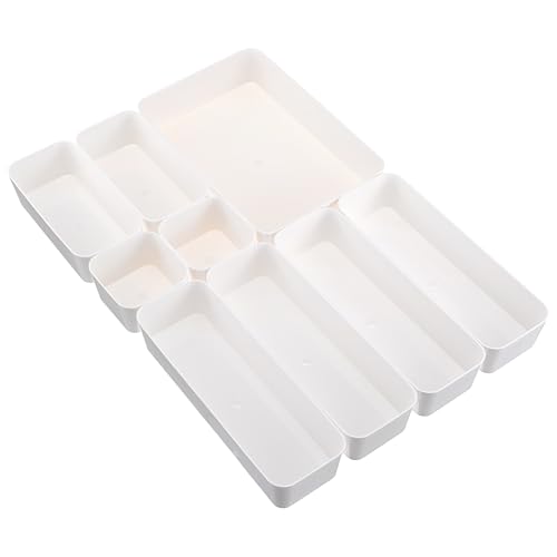 Xaajooio 9 Pcs Stackable Drawer Organizer Set, Plastic...
