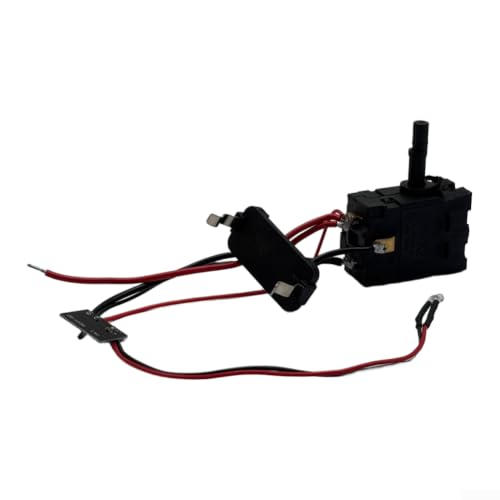 Interruptor de llave de trinquete eléctrica de 16,8 V de salida de potencia con luz LED integrada, accesorio de plástico negro compacto compatible con varios modelos de herramientas de trinquete